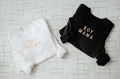 Milk & Baby Boy Mama Simplistic Neutral Sweatshirt