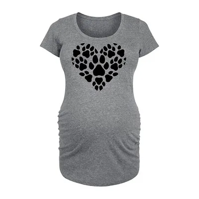 Kohl's Maternity Pawprint Heart Graphic Tee