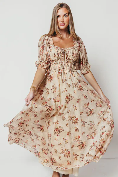 Worth Collective Sydnee Maxi Dress in Antique Floral - Bump Friendly *10/6 PRE-ORDER*