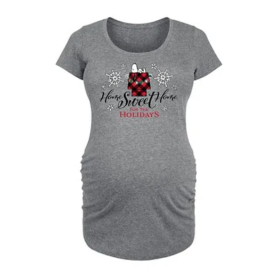 Kohl's Maternity Peanuts Home For The Holidays Graphic Tee