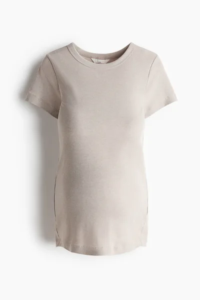 H&M MAMA Ribbed Jersey T-Shirt