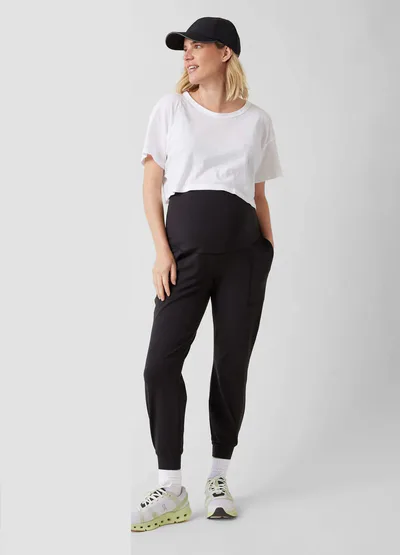Ingrid & Isabel The Live In Maternity Black Active Jogger Pant