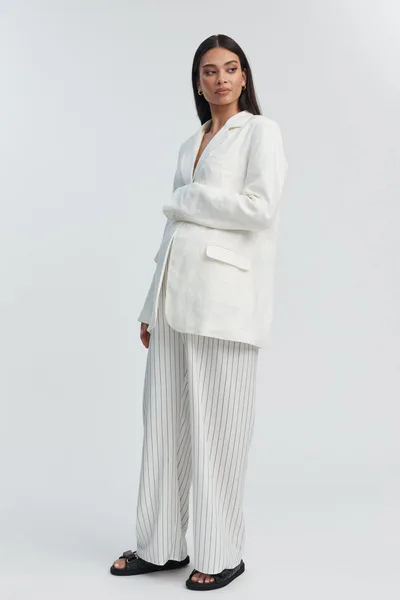 Legoe Heritage Linen Blazer (Ivory) - FINAL SALE