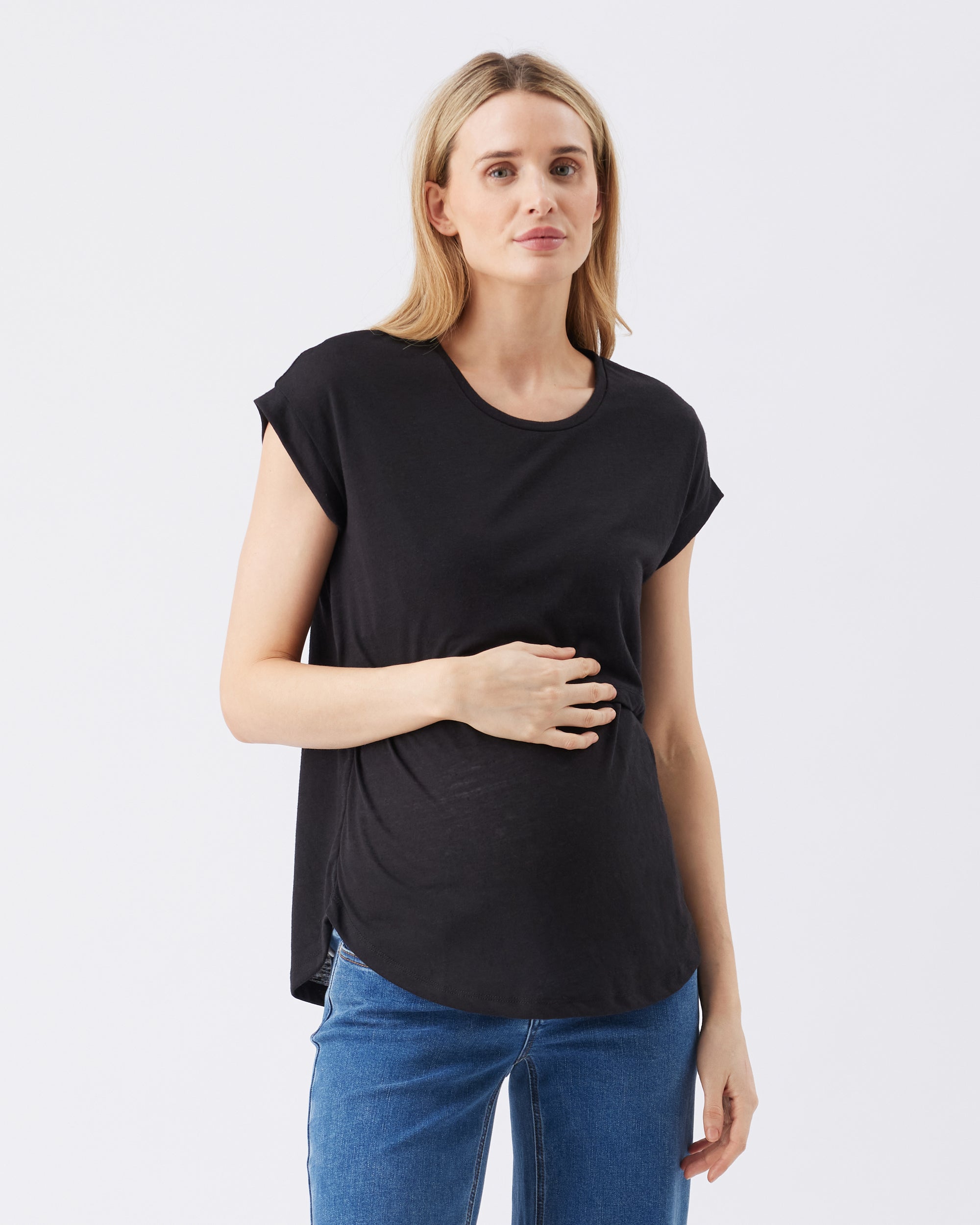 Ripe Maternity Ziggy Nursing Tee  Black