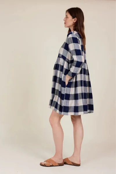 For The Creators Rowan Dress - Blue Check