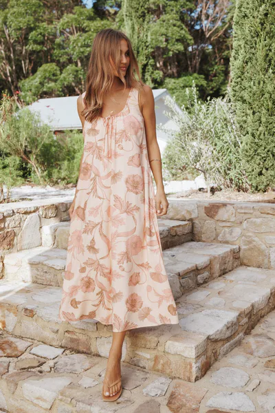 Petal & Pup Bowman Maxi Dress - Pink Floral