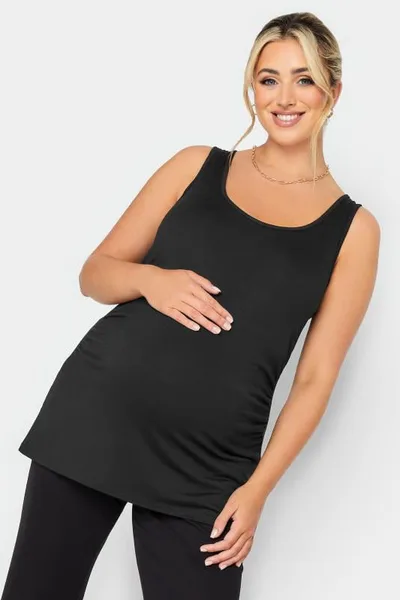 Yours Clothing BUMP IT UP MATERNITY Black Bralette Support Vest Top
