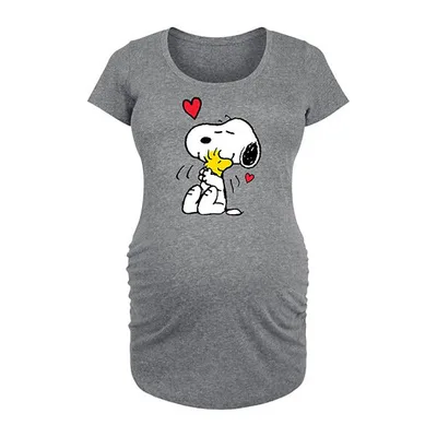Kohl's Maternity Peanuts Snoopy Lots Of Love Art Graphic Tee