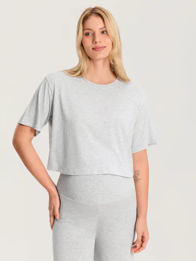 Momanda Modal Cotton Short Sleeve Loose Crop Tee