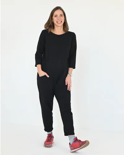 For The Creators Etta Jumpsuit - Black - French Terry