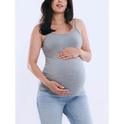 Target Women's Plus Clip Down Nursing Tank Top Cami - Heather Grey - Size: 2X - Motherhood Maternity