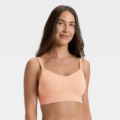 Target Women's Nursing Lightly Lined Seamless Bralette - Auden™ Pearl Tan L