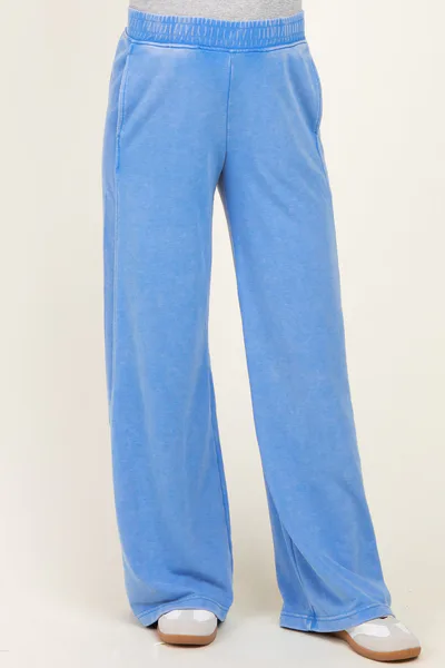 PinkBlush Aqua Mineral Wash Wide Leg Maternity Sweatpants
