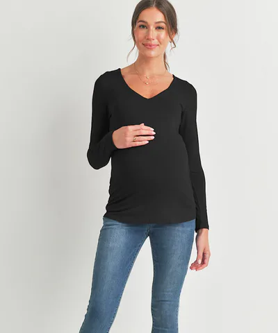 Bump City The Long-Sleeve Maternity Top (2 Colors)