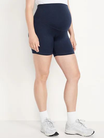 Old Navy Maternity Full-Panel CloudComfy Biker Shorts -- 6-inch inseam