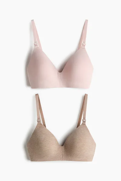 H&M MAMA 2-pack Padded Cotton Nursing Bras