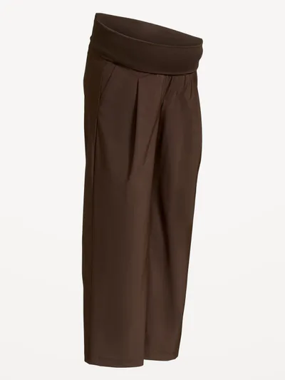 Old Navy Maternity Rollover-Waist SleekTech Trouser Pants