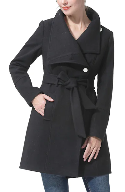 Kimi + Kai Kimi + Kai Women's "Andie" Wool Blend Hooded Coat