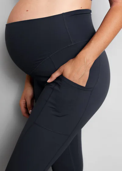 For The Creators Luxe Maternity & Postnatal Leggings - Full Length - Soft Black