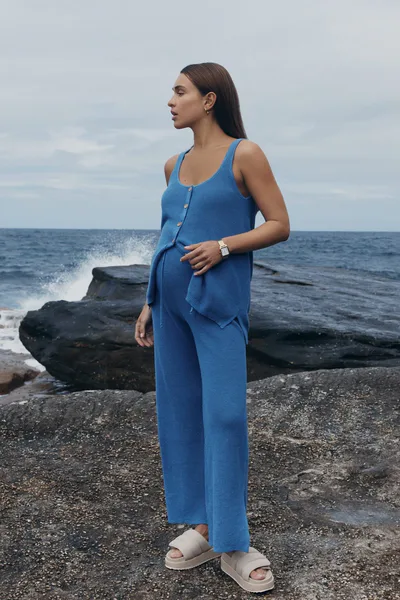 Legoe Heritage Clovelly Crochet Tank (Blue) - FINAL SALE