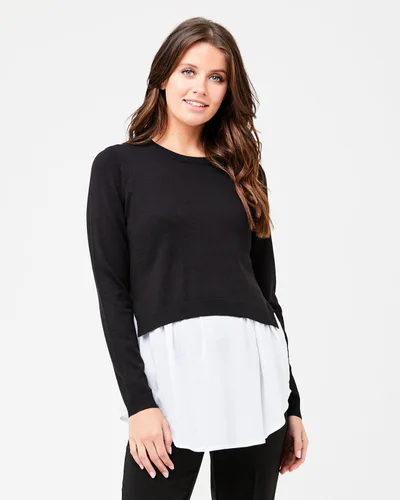 Ripe Maternity Pia Nursing Knit Black