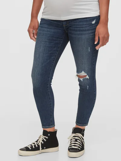 Gap Maternity Inset Panel Skinny Ankle Jeans