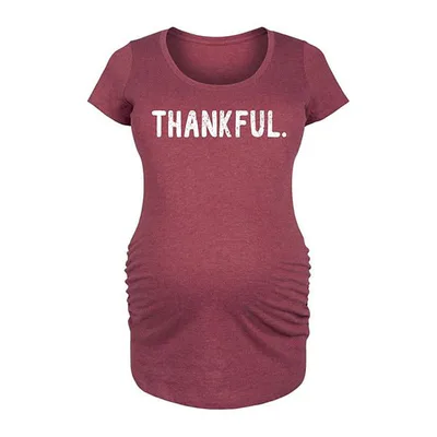 Kohl's Maternity "Thankful" Short Sleeve Graphic Tee