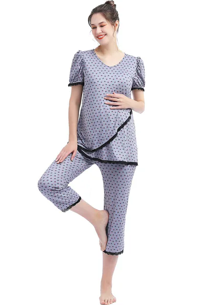 Kimi + Kai Kimi + Kai Maternity "Drew" Nursing Pajama Set