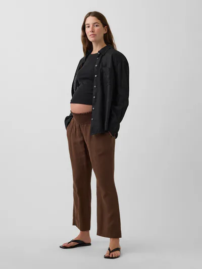 Gap Maternity Cotton Gauze Full Panel Pants