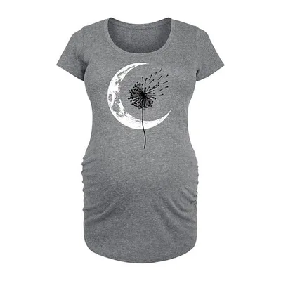 Kohl's Maternity Dandelion Crescent Moon Graphic Tee