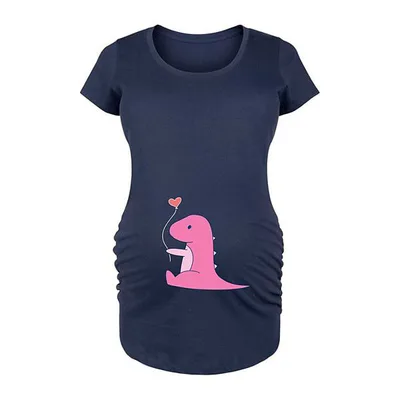 Kohl's Maternity Dino Pink Graphic Tee