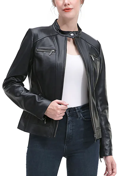 Kimi + Kai Kimi + Kai Women's "Ana" Leather Moto Jacket