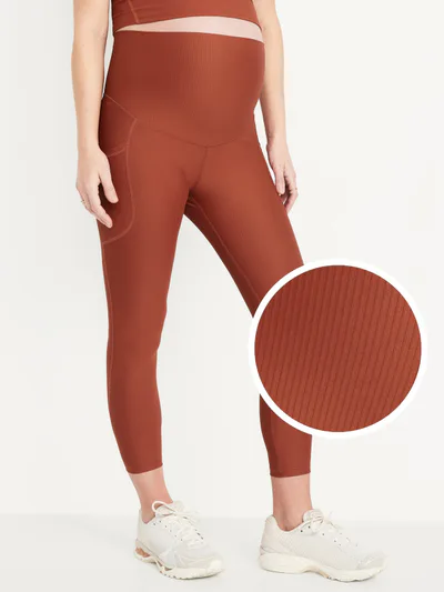Old Navy Maternity Full-Panel PowerSoft 7/8 Leggings