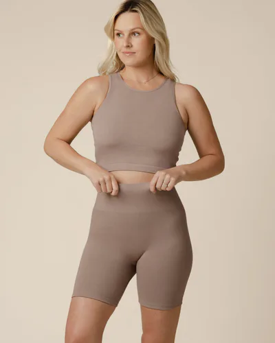 Kindred Bravely Sublime® Bamboo Maternity & Postpartum Bike Short | Taupe