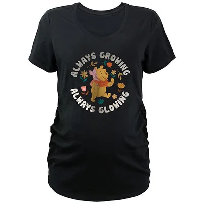 Kohl's Disney's Winnie The Pooh Always Growing Always Glowing Maternity V-Neck Graphic Tee