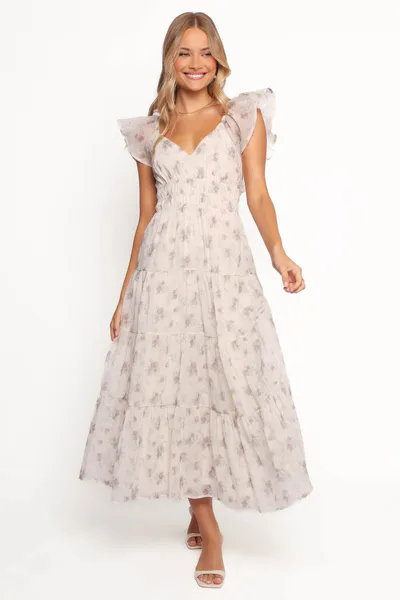 Petal & Pup Talia Maxi Dress - Cream Multi Floral