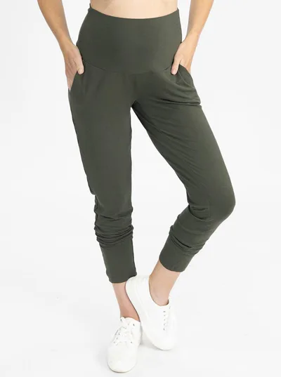 Angel Maternity Maternity Comfort Lounge Pants in Olive