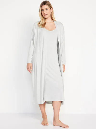 Old Navy Maternity Robe and Nursing Nightgown Set