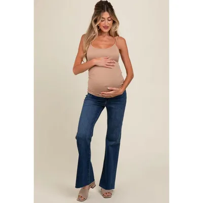 Target Pinkblush Navy Blue Flare Leg Raw Hem Maternity Jeans 25