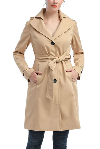 Kimi + Kai Kimi + Kai Women's "Adel" Waterproof Hooded Trench Coat