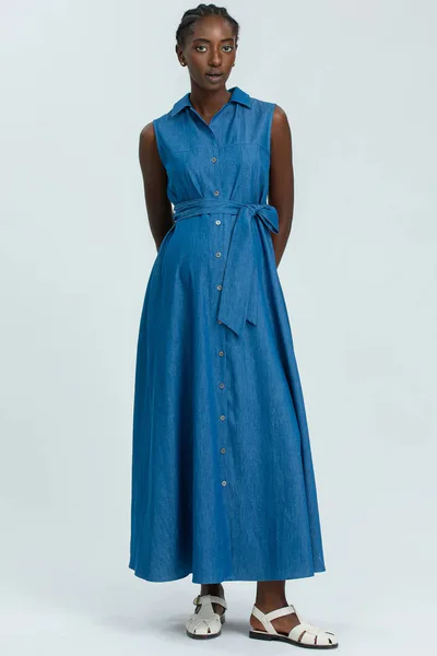 For The Creators The ALBA Denim Maternity Dress