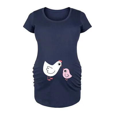 Kohl's Maternity Mama Baby Chicken Pink Graphic Tee