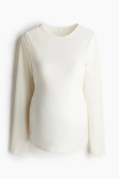H&M MAMA Ribbed Jersey Top