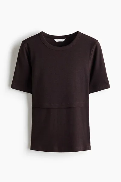 H&M MAMA Ribbed Nursing T-Shirt