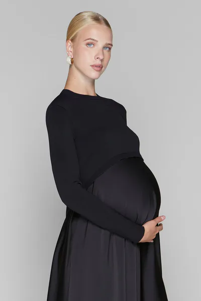 Apparalel Monroe Maternity Top in Black