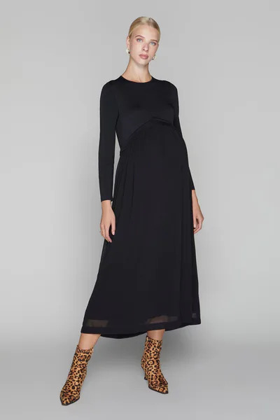 Apparalel Russell Maternity Dress in Black