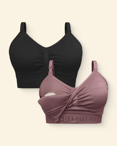Kindred Bravely Sublime® Hands-Free Pumping Bra Two-Pack | Black & Twilight