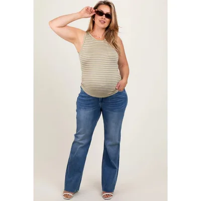 Target Pinkblush Blue Raw Cut Hem Flare Leg Maternity Leg Jeans 35