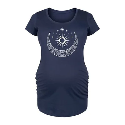 Kohl's Maternity Sun Moon Rainbow Stars Graphic Tee