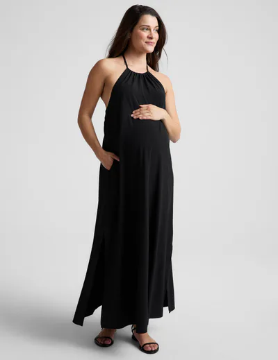Beyond Yoga Go With The Flow Halter Dress